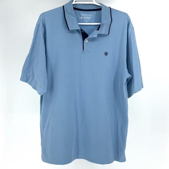 Coolibar Other - COLLIBAR UPF 50+ MEN’S QUALITY SUN PROTECTION LIGHT BLUE SHORT SLEEVE POLO SHIRT